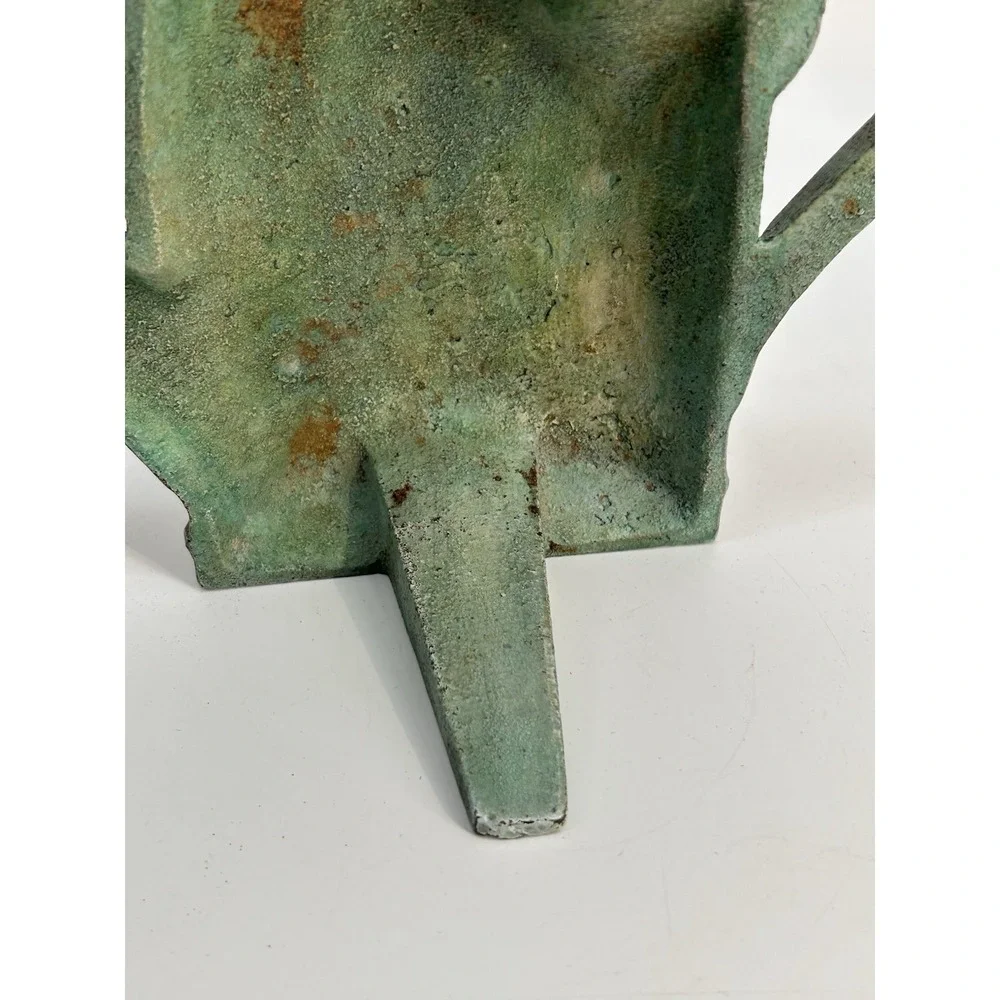 Vintage Marjolein Bastin Cast Iron Green Watering Can Doorstop 6.5